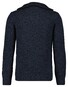 Ragman Troyer Zip Cotton Knit Pullover Elbow Patches Trui Navy-Antraciet