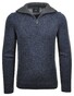 Ragman Troyer Zip Cotton Knit Pullover Elbow Patches Trui Navy-Antraciet