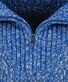 Ragman Troyer Zip Cotton Stripe Knit Trui Royal Blue
