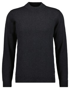 Ragman Turtleneck Knitted Cotton Cashmere Trui Antraciet
