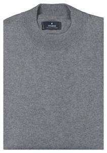 Ragman Turtleneck Knitted Cotton Cashmere Trui Grijs