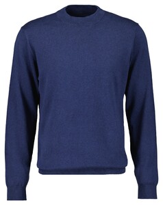 Ragman Turtleneck Knitted Cotton Cashmere Trui Marine