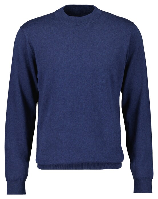 Ragman Turtleneck Knitted Cotton Cashmere Trui Marine