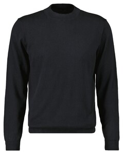 Ragman Turtleneck Knitted Cotton Cashmere Trui Zwart