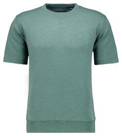 Ragman Two-Tone Short Sleeve Round Neck Sweat Trui Groen
