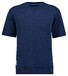 Ragman Two-Tone Short Sleeve Round Neck Sweat Trui Jeans Blauw