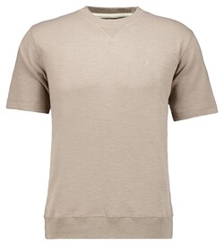 Ragman Two-Tone Short Sleeve Round Neck Sweat Trui Walnut