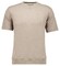 Ragman Two-Tone Short Sleeve Round Neck Sweat Trui Walnut