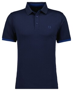 Ragman Uni Color Piqué Dry Fit Finish Polo Donker Blauw