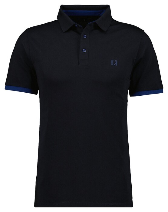 Ragman Uni Color Piqué Dry Fit Finish Polo Zwart