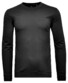 Ragman Uni Color Round Neck Long Sleeve Bottom Rib T-Shirt Black