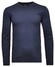 Ragman Uni Color Round Neck Long Sleeve Bottom Rib T-Shirt Dark Evening Blue