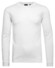 Ragman Uni Color Round Neck Long Sleeve Bottom Rib T-Shirt White
