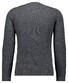 Ragman Uni Color Round Neck Merino Cashmere Structure Rib Knit Trui Antraciet