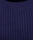 Ragman Uni Color Round Neck Merino Cashmere Structure Rib Knit Trui Marine