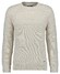 Ragman Uni Color Round Neck Patterned Structure Knit Trui Ecru