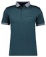 Ragman Uni Contrast Detail Mercerized Cotton Polo Donker Groen