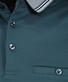 Ragman Uni Contrast Detail Mercerized Cotton Polo Donker Groen
