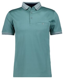 Ragman Uni Contrast Detail Mercerized Cotton Polo Mint