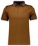 Ragman Uni Contrast Detail Mercerized Cotton Polo Walnut