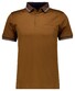 Ragman Uni Contrast Detail Mercerized Cotton Polo Walnut
