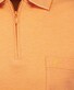 Ragman Uni Easy Care Zipper Poloshirt Pima Cotton Mix Abrikoos
