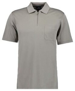 Ragman Uni Easy Care Zipper Poloshirt Pima Cotton Mix Beige