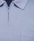 Ragman Uni Easy Care Zipper Poloshirt Pima Cotton Mix Blauwgrijs