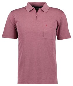 Ragman Uni Easy Care Zipper Poloshirt Pima Cotton Mix Dark Vintage Red