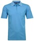 Ragman Uni Easy Care Zipper Poloshirt Pima Cotton Mix Ibiza Blue