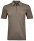 Ragman Uni Easy Care Zipper Poloshirt Pima Cotton Mix Macchiato