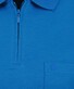 Ragman Uni Easy Care Zipper Poloshirt Pima Cotton Mix Turquoise