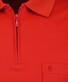 Ragman Uni Easy Care Zipper Poloshirt Pima Cotton Mix Vuurrood