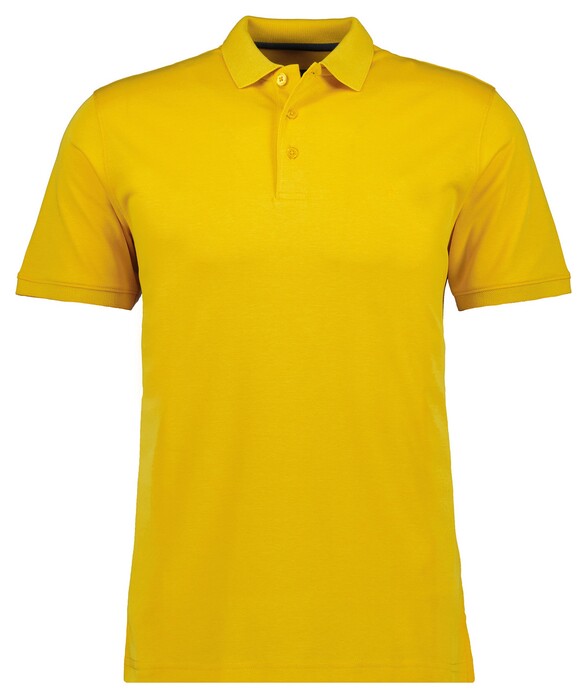 Ragman Uni Polo Light Cotton Mix Geel Melange