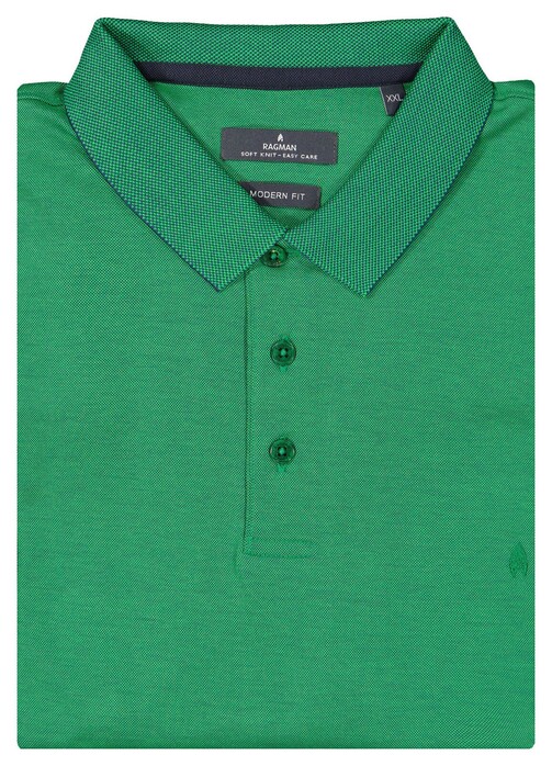 Ragman Uni Polo Light Cotton Mix Groen