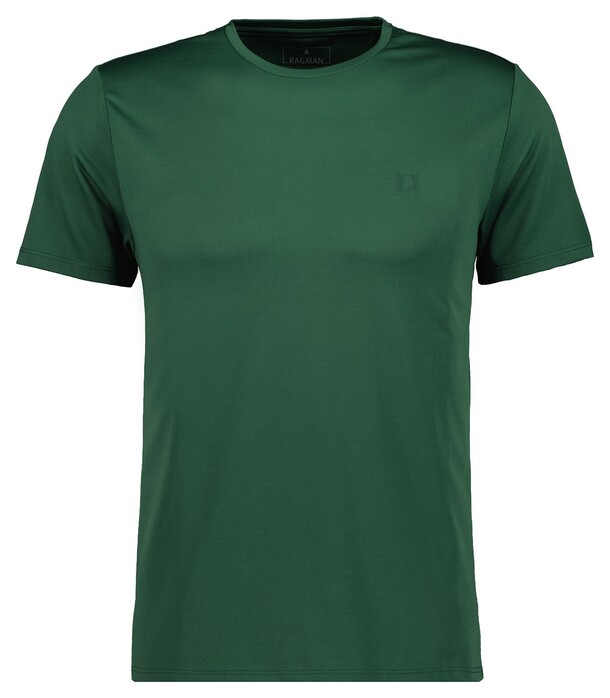 Ragman Uni Round Neck Keep Dry Finish T-Shirt Donker Groen