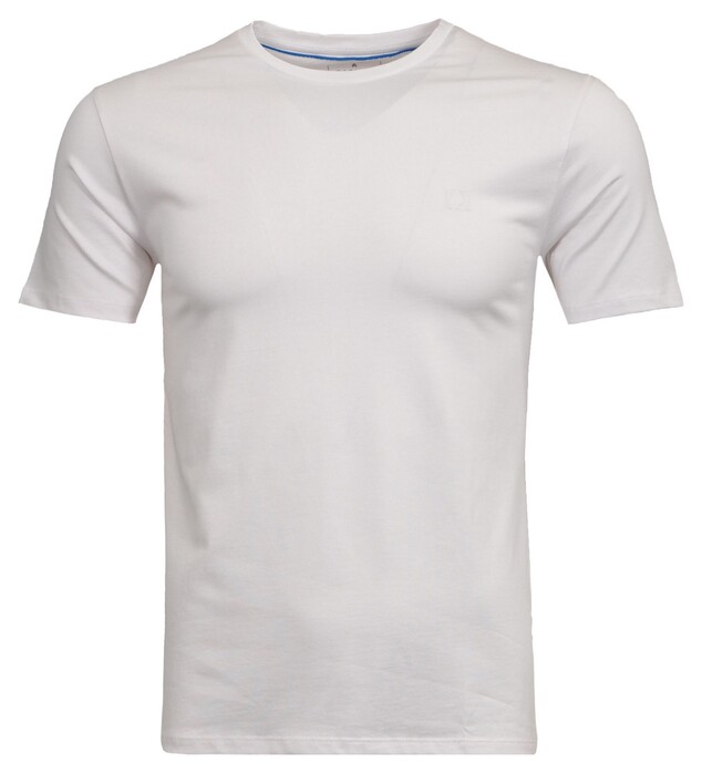 Ragman Uni Round Neck Keep Dry Finish T-Shirt Wit