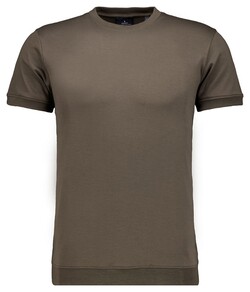 Ragman Uni Round Neck Pima Cotton with Cuffs T-Shirt Mocca