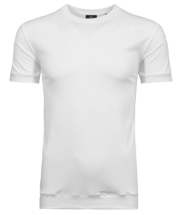 Ragman Uni Round Neck Pima Cotton with Cuffs T-Shirt Wit