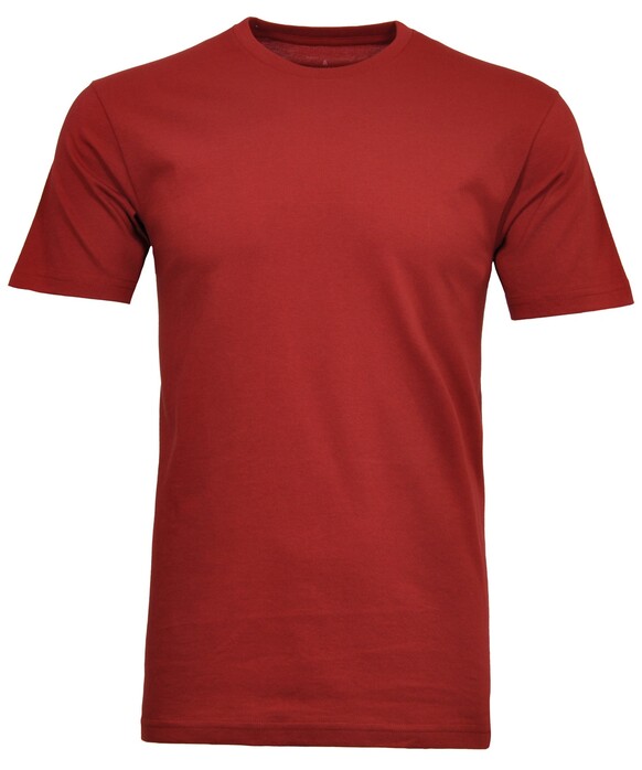 Ragman Uni Round Neck Single Jersey T-Shirt Wijnrood