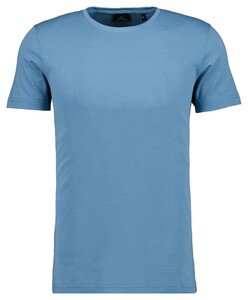 Ragman Uni Solid Round Neck Pima Cotton T-Shirt Blauw
