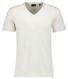 Ragman Uni Solid V-Neck Pima Cotton T-Shirt Ecru