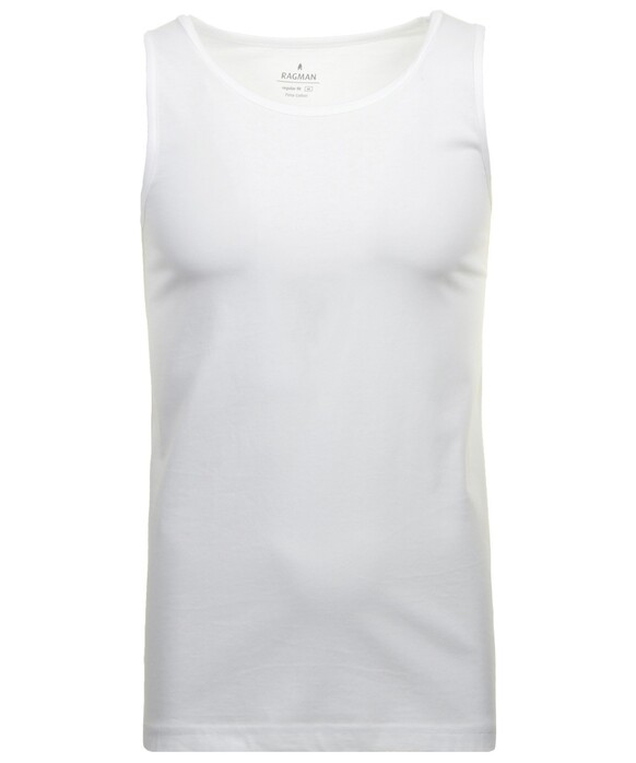 Ragman Uni Tank Top Single Jersey Ondermode Wit