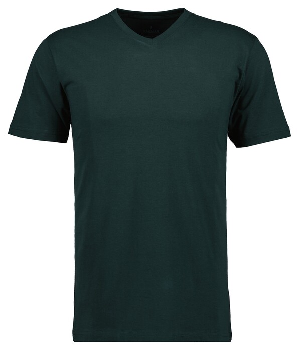 Ragman Uni V-Neck Single Jersey T-Shirt Donker Groen