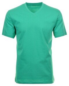 Ragman Uni V-Neck Single Jersey T-Shirt Groen