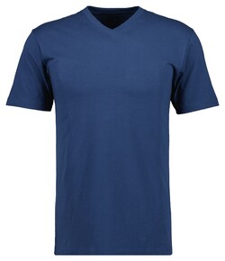 Ragman Uni V-Neck Single Jersey T-Shirt Night Blue