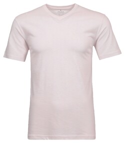 Ragman Uni V-Neck Single Jersey T-Shirt Roze