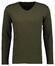 Ragman V-Neck Pima Cotton Luxury Longsleeve T-Shirt Donker Groen