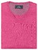 Ragman V-Neck Supersoft Cotton Cashmere Knitted Elbow Patches Pullover Magenta