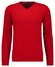 Ragman V-Neck Supersoft Cotton Cashmere Knitted Elbow Patches Trui Aardbei